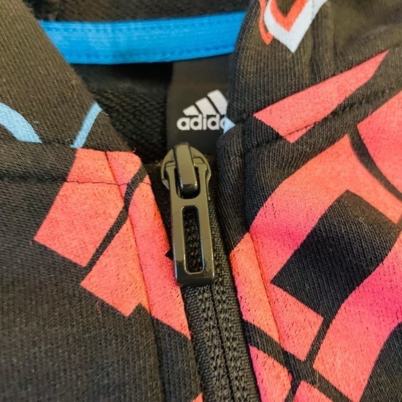 Adidas Arkd3 Full Zip Black Graphic Sweatshirt Hoodie Boy’s Size XL - Picture 10 of 12